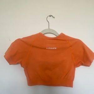 Alphalete- Crop top, Creamsicle Orange (small)
